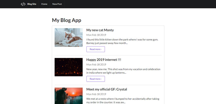 Thumbnail for Blog app