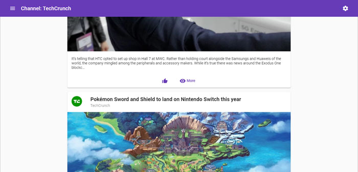 Thumbnail for News Feed app