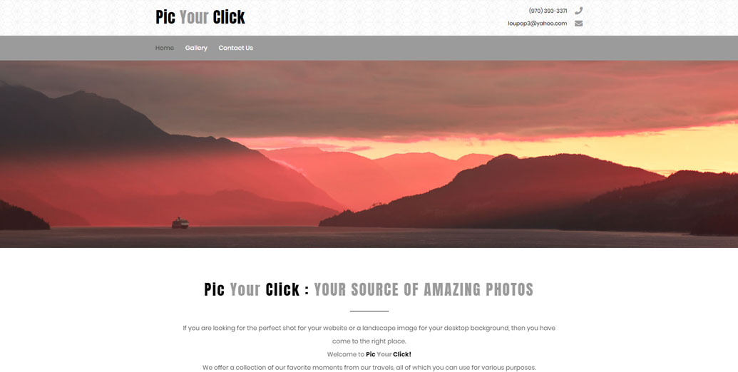 WordPress thumbnail for Pic Your Click